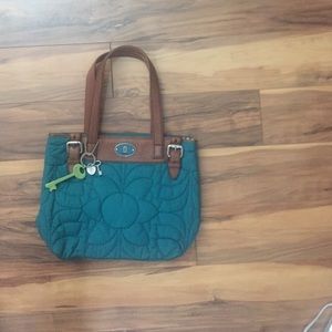 Fossil teal purse