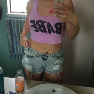 "BABE" crop tank