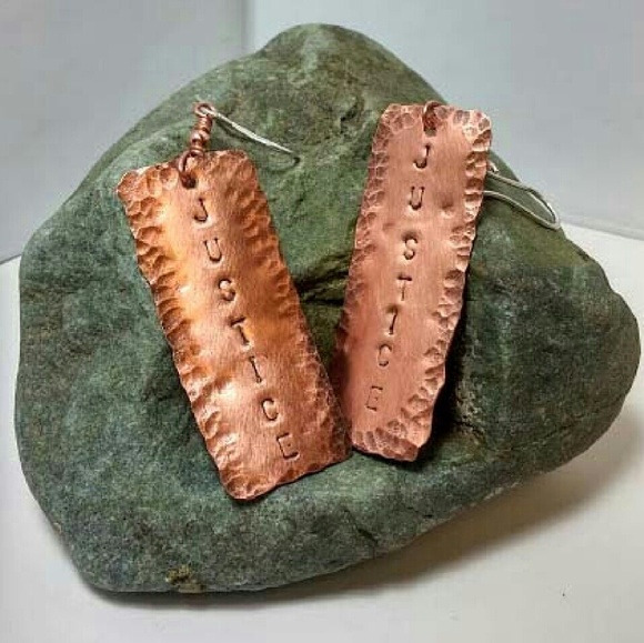 Bernie Sanders Donation copper Justice earrings - Picture 1 of 1