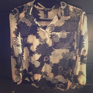 High low floral blouse