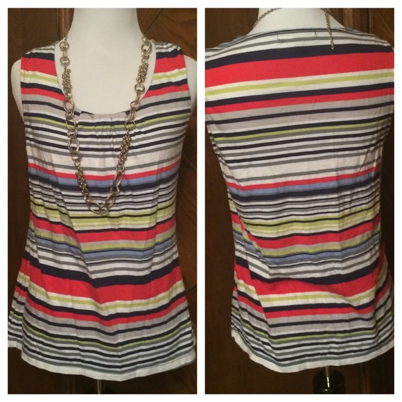 Sleeveless striped top
