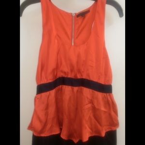 Lucca Couture Orange and Black Blouse