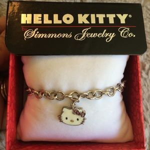 Sterling silver Hello Kitty wrist bracelet.