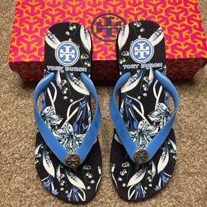 Tory Burch Ocean Breeze Camilla Flip Flips Sz7