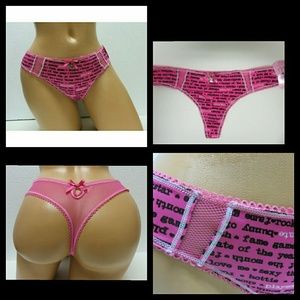 NWT Playboy Bunny Rabbit Playmate Thong NWT Playboy Bunny Rabbit Playmate Thong