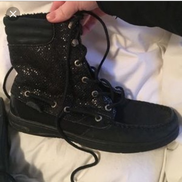 Black sparkly boots