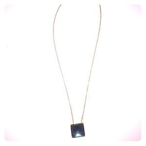 Alexis Bittar Pyramid Aqua stone necklace