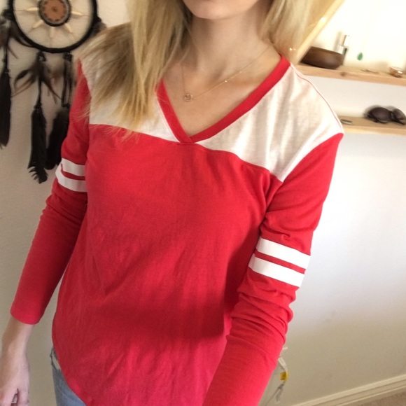 Victoria's Secret Red Baseball Tee