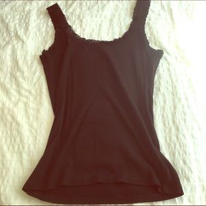 Lace trimmed tank top