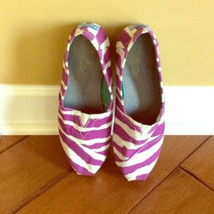 Purple Zebra Print TOMS