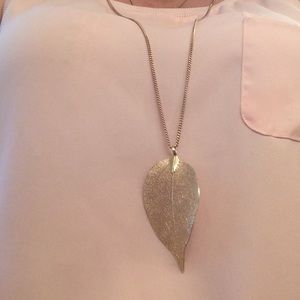 Gold leaf necklace