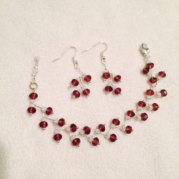 Love Ruby Bracelet + earrings!!! - Picture 2 of 4