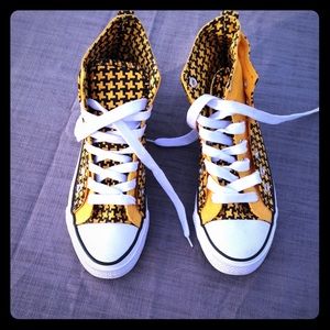 Yellow Checkered Sneakers