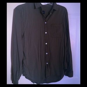 AE Dark green button down