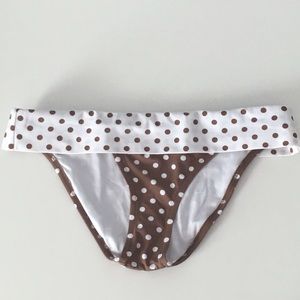 VS BROWN POLKA DOT BIKINI BOTTOM