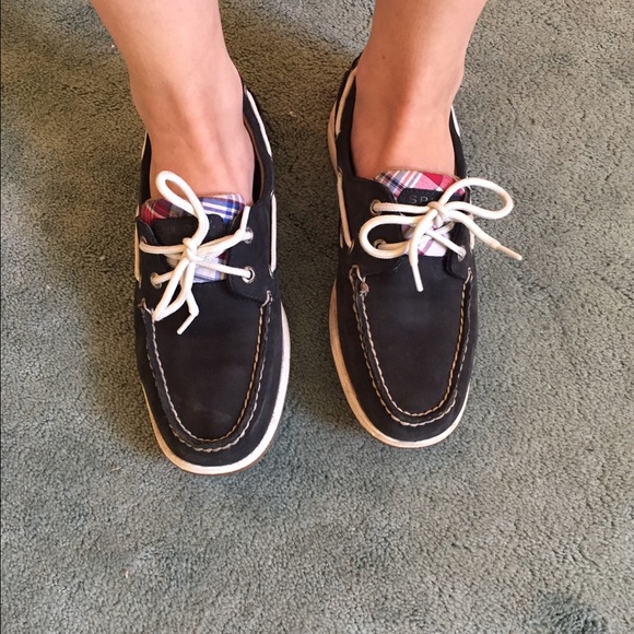 Navy Blue Sperry Top-siders
