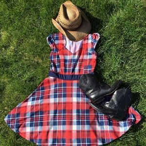Plaid and Subtract Dress in Plaid