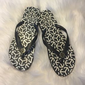 Tory Burch black flip flops!