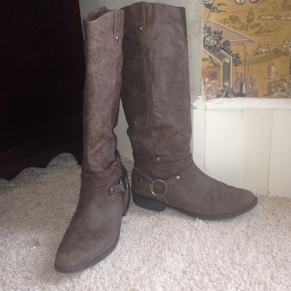 Rustic  knee high boots