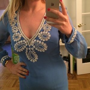 Baby blue mini dress