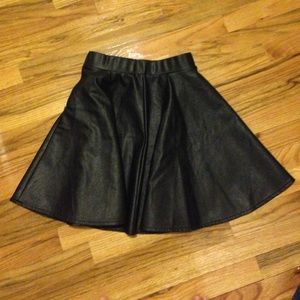 Topshop faux leather skirt