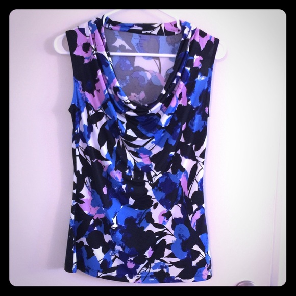 Worthington Blue Sleeveless Blouse