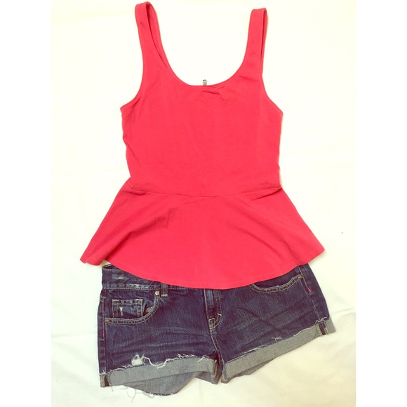 Pink Peplum Tank