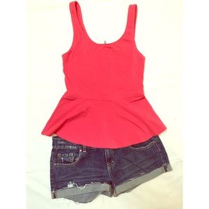 Pink Peplum Tank