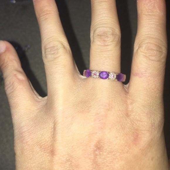 GORGEOUS EFFY AMETHYST DIAMOND RING - Picture 1 of 2
