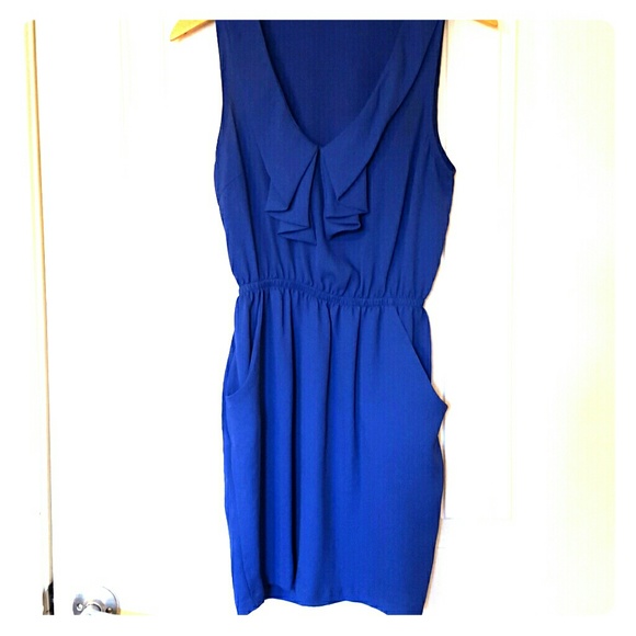 Royal blue mini dress