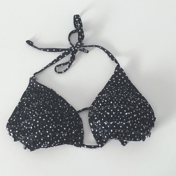 POLKA DOT RUFFLE BIKINI TOP