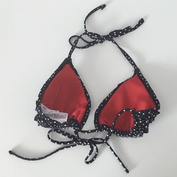 POLKA DOT RUFFLE BIKINI TOP - Picture 2 of 3