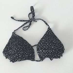 POLKA DOT RUFFLE BIKINI TOP