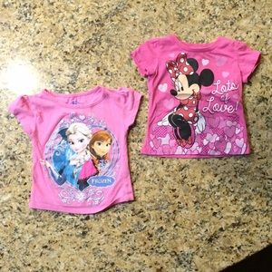 Bundle! 2T Disney Girls shirts