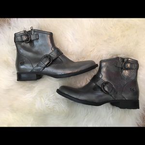 SOLD IN BUNDLE! BORN Metallic Pewter Booties 8.5