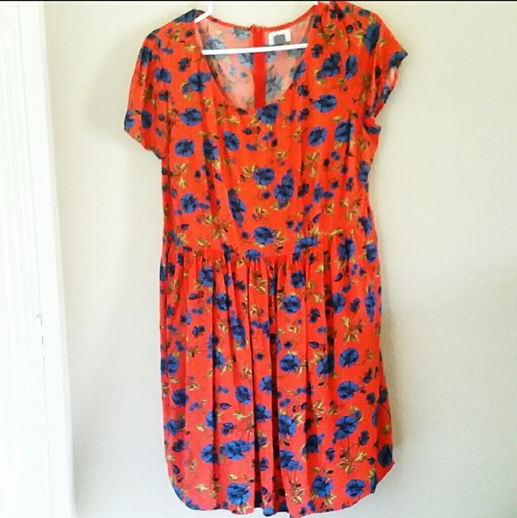 Orange floral summer dress!