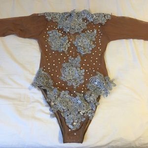 Nude Rhinestone Bodysuit