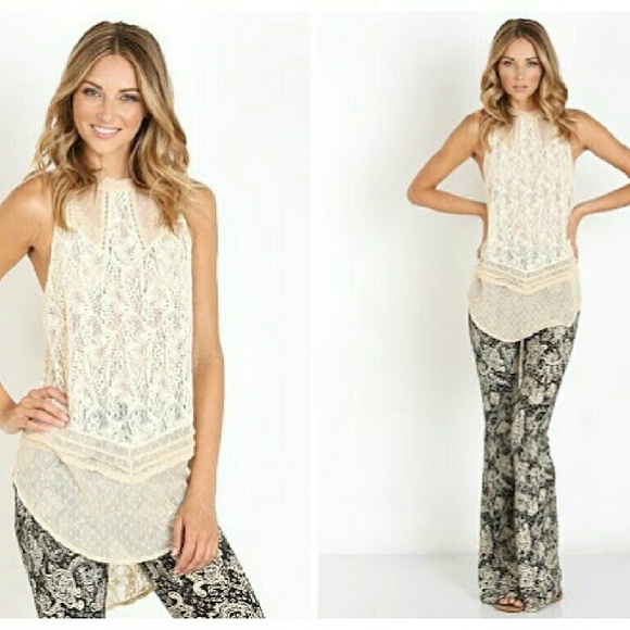 NWT Free People Maisie Lace Tunic/Blouse - Picture 1 of 7