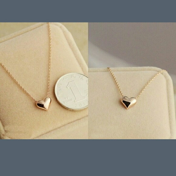 Charming Gold Plated Heart Pendant Necklace