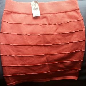 Wet seal pink peach stretch mini skirt sz s