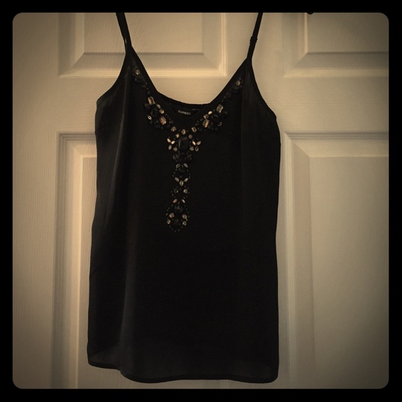 Beaded, Black Camisole