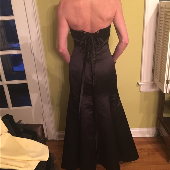 LK New Bill Levkoff Long back-tied gathered formal - Picture 2 of 4