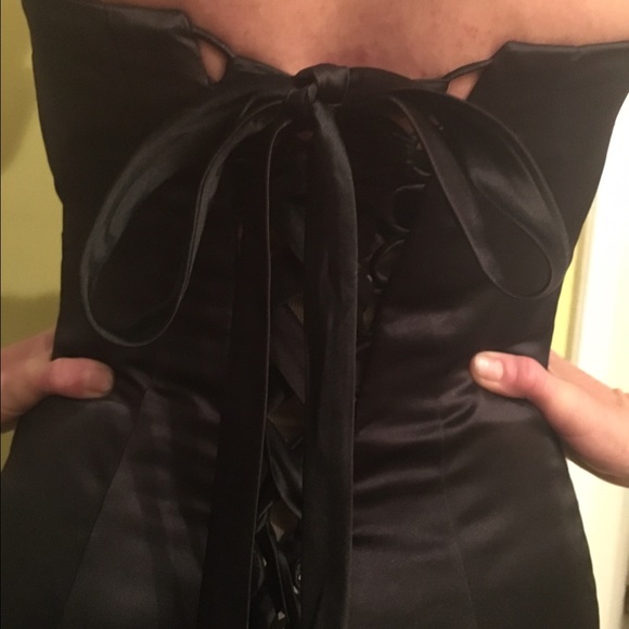 LK New Bill Levkoff Long back-tied gathered formal - Picture 3 of 4