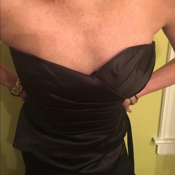 LK New Bill Levkoff Long back-tied gathered formal - Picture 4 of 4