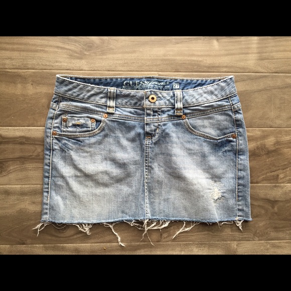 Guess Jeans Light Wash Denim Skirt