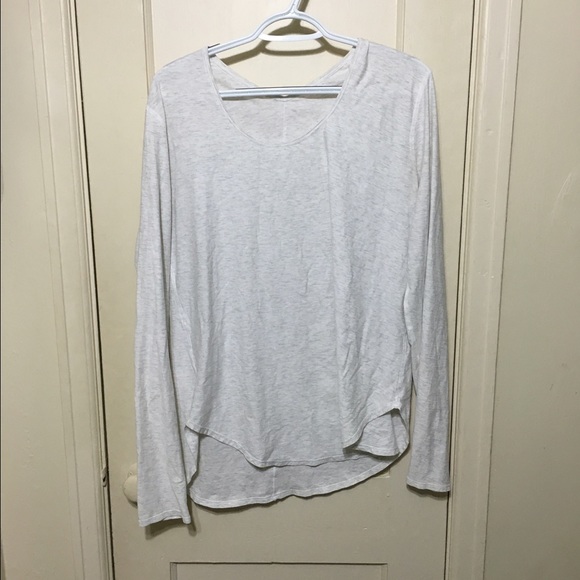 White long sleeve yogini 5 year tee
