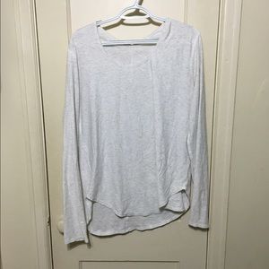 White long sleeve yogini 5 year tee