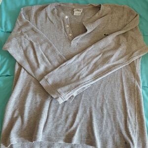 Boys Lacoste long sleeved waffle tee