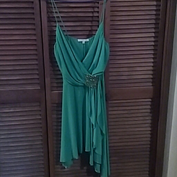 Charlotte Russe Green Spaghetti Strap Dress