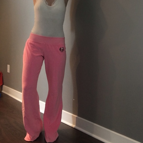 Victoria's Secret pink velour sweatpants
